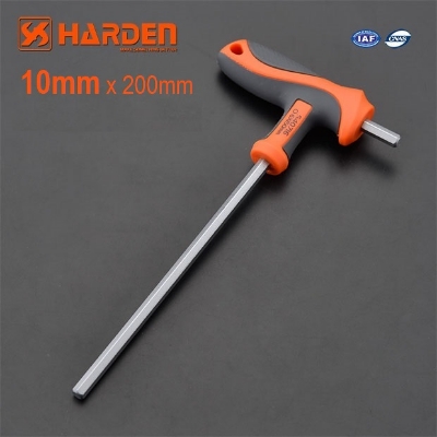 Picture of Harden 10mm T Handle Allen Hex Key (10x200mm) Chrome Vanadium Steel spanner set Inner Hexagon Wrench Hand Tool Spanner 540718