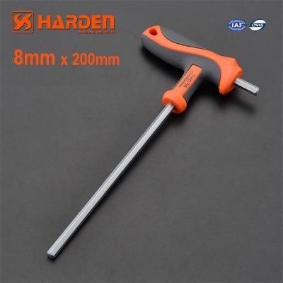Picture of Harden 8.0mm T Handle Allen Hex Key (8.0x200mm) Chrome Vanadium Steel spanner set Inner Hexagon Wrench Hand Tool Spanner 540717