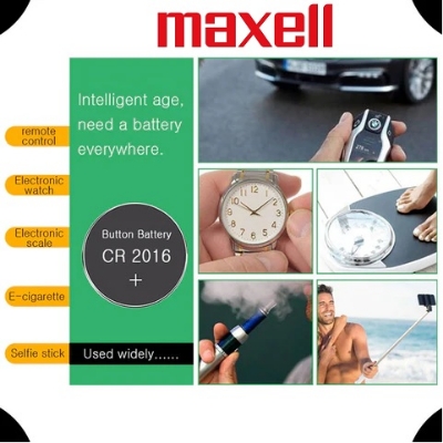 Picture of CR2016 3V lithium coin battery for Calculators, timepieces, medical instruments