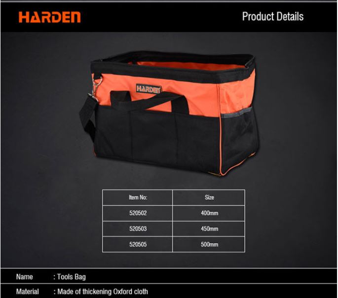 Picture of Harden 16" Tool Bag (CLASSIC) Heavy Duty Tool Bags Oxford Household Folding Tool Bag Harden 18" (450mm) Tool Bag (CLASSIC) Heavy Duty Tool Bags Oxford Household Folding Tool Bag 520502