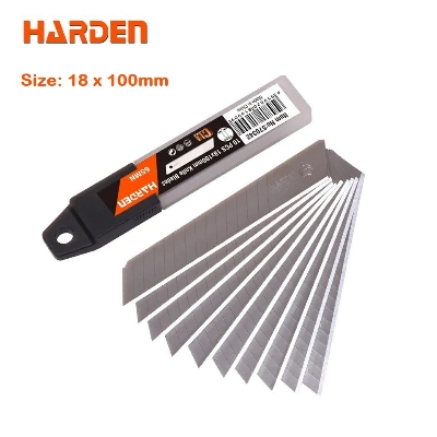 Picture of Harden 10Pcs 18x100mm Knife Blades Snap-off Blade cutter spare knife blade Hand tools 570342