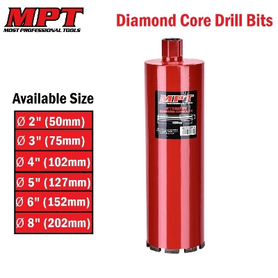 Picture of MPT Diamond Core Drill Bits ( 2" / 3" / 4" / 5" / 6" / 8" )