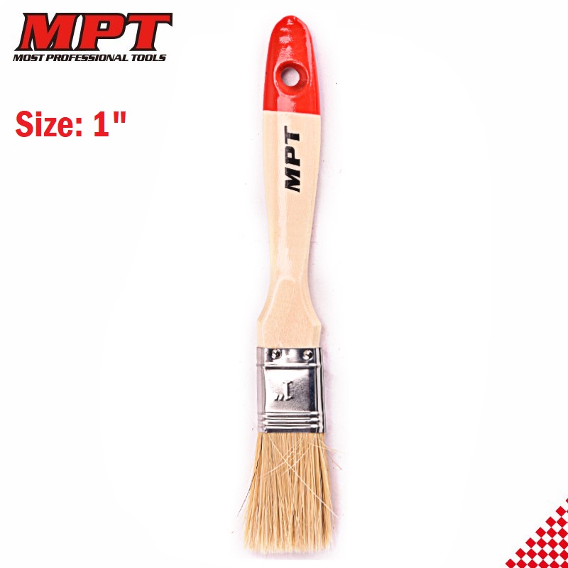 Picture of MPT Flat Paint Brush ( 1" / 1.5" / 2" / 2.5" / 3" / 4" ) Heavy Duty Wood Handle MHI04001-1 Kings Trading