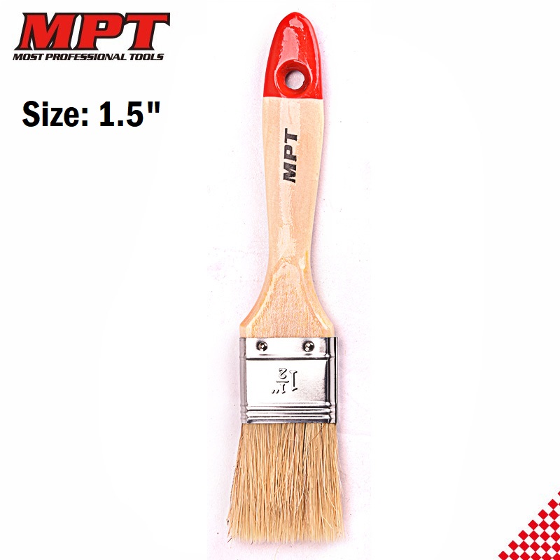 Picture of MPT Flat Paint Brush ( 1" / 1.5" / 2" / 2.5" / 3" / 4" ) Heavy Duty Wood Handle MHI04001-1 Kings Trading
