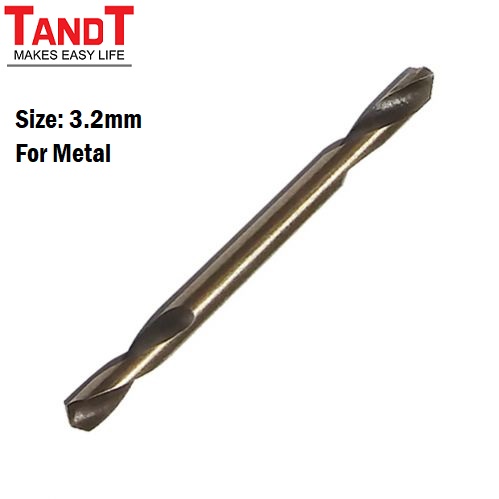 Picture of TANDT HSS Double Head Drill Bit ( ( 3.2mm | 4.2mm | 5.2mm | 6mm ) For Metal and Stainless