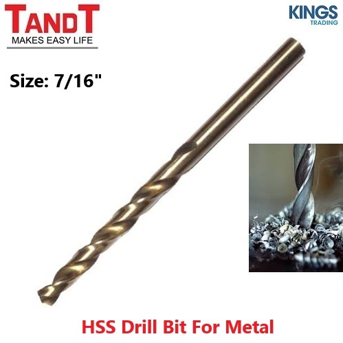 Picture of TANDT 1pcs HSS Drill Bit inch & mm ( Available size 3/32" to 1/2" )