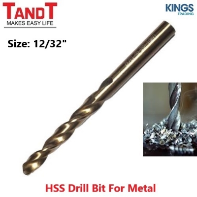 Picture of TANDT 1pcs HSS Drill Bit inch & mm ( Available size 3/32" to 1/2" )