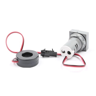 Picture of Ammeter 22.5mm Square Panel LED Digital Ampere Meter Current Meter Indicator Light With CT, 0-100A, Five available color