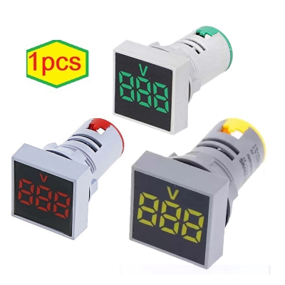 Picture of 60V-500V AC Voltage Meter With LED Digital Display RED, GREEN, YELLOW Square Shape