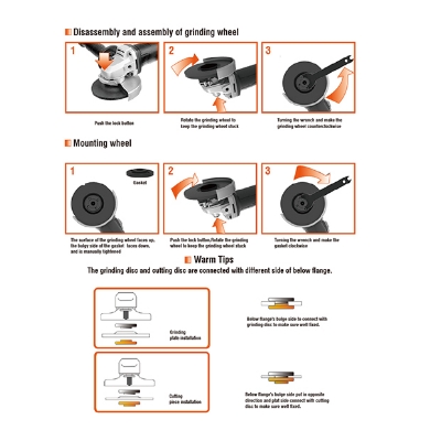 Picture of Harden 125mm or 5" Angle Grinder 850W Model No: 751032