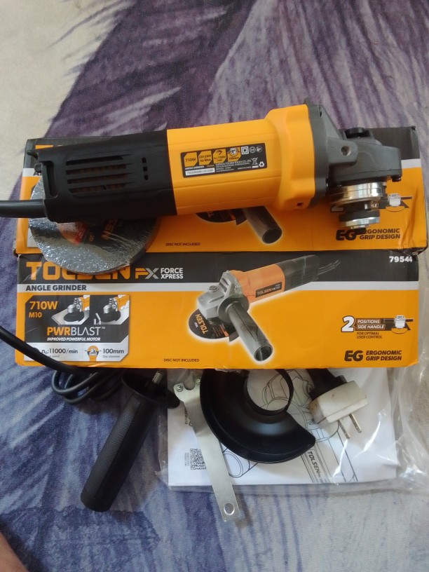 Picture of Tolsen 4" Angle Grinder 710W, 100mm, Copper Motor Model: 79544