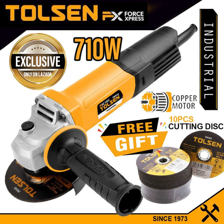Picture of Tolsen 4" Angle Grinder 710W, 100mm, Copper Motor Model: 79544