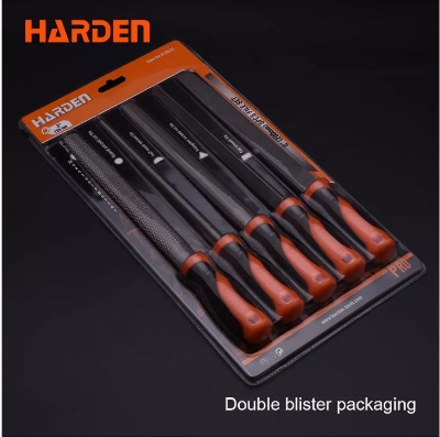 Picture of Harden 5Pcs file set 8" (200mm) with Rubber Grip ( Triangular, Square, Round, Half Round and Flat ) Files 610631