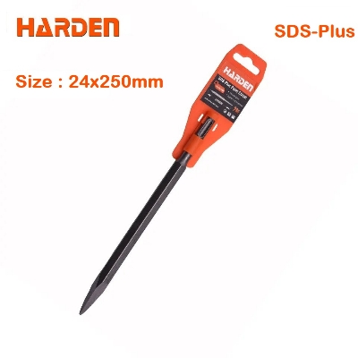 Picture of Harden 14X250mm SDS-Plus Pointed Chisel For Masonry Drilling Point chisel 610392
