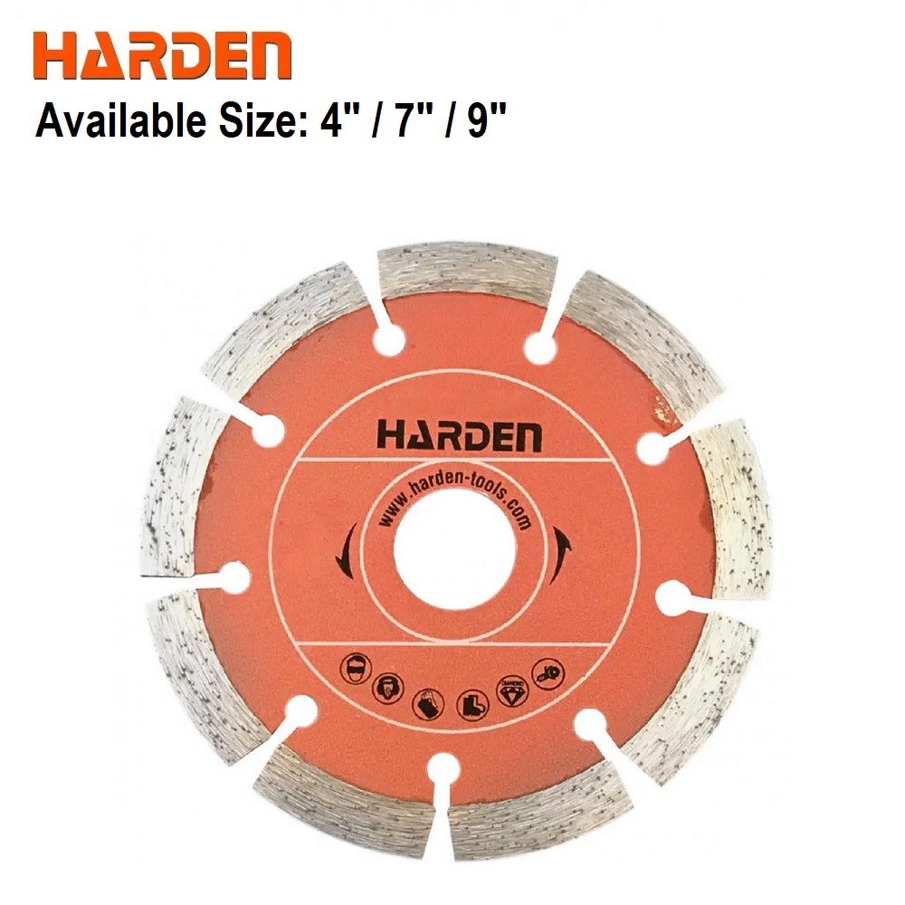 Picture of Harden Diamond Cutting Disc with 3 sizes option ( 4" / 7" / 9" ) Model: 611300 / 611304 / 611306