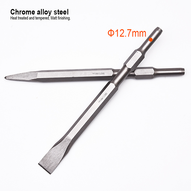 Picture of Harden 17X280mm Hex Point Chisel HSS twist drill bit Hex Shank Demolition Jack Hammer Bull Point Chisel hammer drill bit 610396