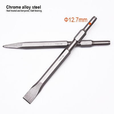 Picture of Harden 17X280mm Hex Point Chisel HSS twist drill bit Hex Shank Demolition Jack Hammer Bull Point Chisel hammer drill bit 610396