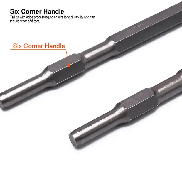 Picture of Harden 17X280mm Hex Point Chisel HSS twist drill bit Hex Shank Demolition Jack Hammer Bull Point Chisel hammer drill bit 610396