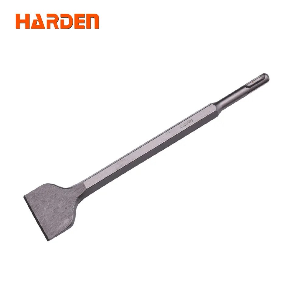 Picture of Harden 14X250X50mm SDS Plus Wide Flat Chisel Angled Cranked Tile Chisel for Removing Floor Tile Remover 610394