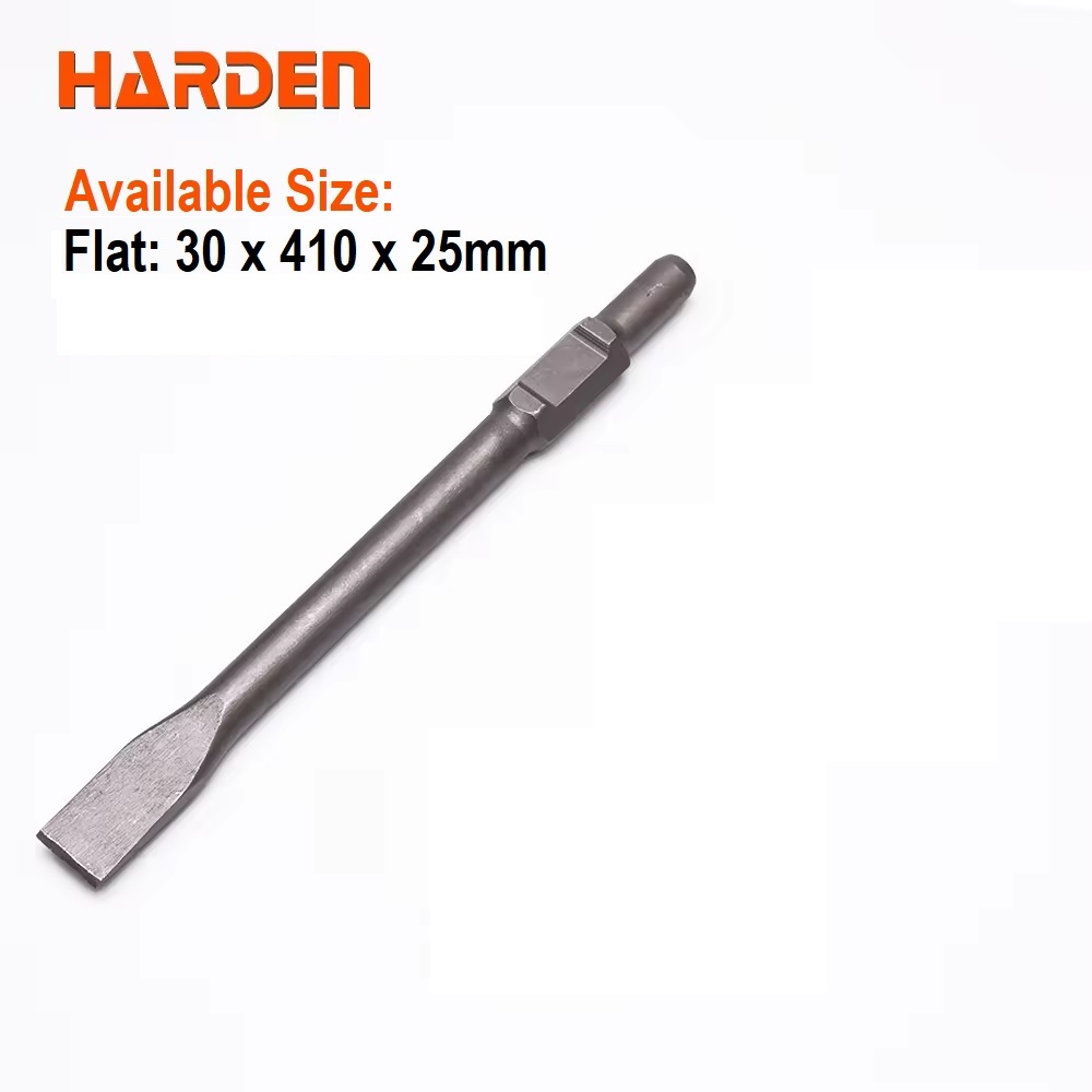 Picture of Harden 16" Hex Flat Chisel ( 30X410X25mm ) Hex Shank Demolition Jack Model: 610399