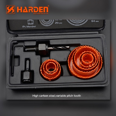 Picture of Harden 11Pcs Hole Saw Kits For Wood High Carbon Steel 610546