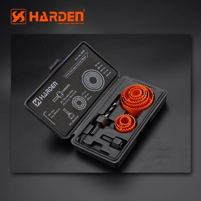 Picture of Harden 11Pcs Hole Saw Kits For Wood High Carbon Steel 610546