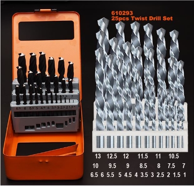 Picture of Harden 25Pcs HSS Twist Drill Set Metal Wood Plastic 610293