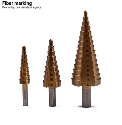 Picture of Harden 3 Pcs Step Drill Bit Set (4-12mm, 4-20mm, 4-32mm) 614143