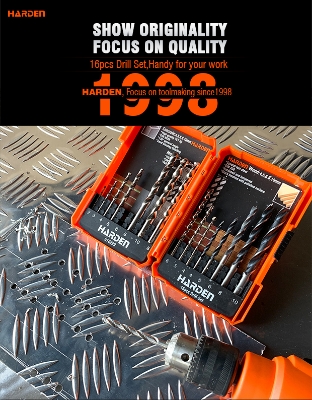Picture of Harden 16 Pcs Drill Bit Set electric drill hammer drill bit set For Metal Wood Concrete Drilling 610289