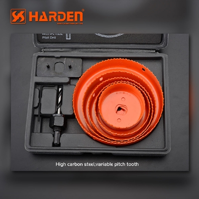 Picture of Harden 8Pcs Hole Saw Kits For Wood, High Carbon Steel Professional 610545