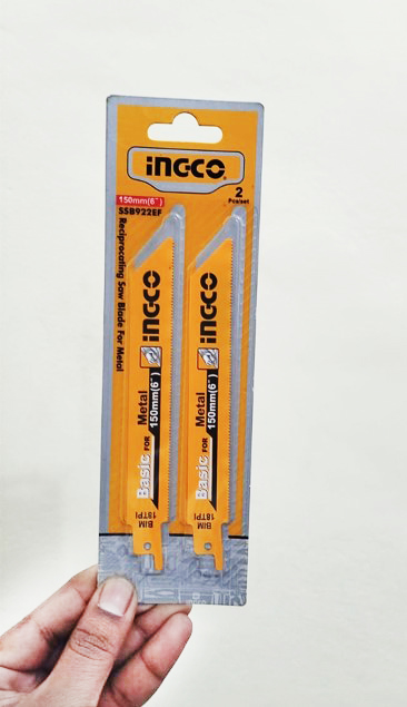 Picture of INGCO  150mm or 6" Reciprocating Saw Blade Set (2Pcs) 18TPI Model SSB92EF