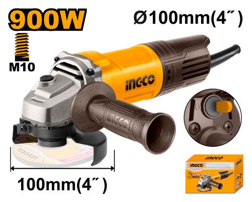 Picture of INGCO 900W Angle Grinder 4”100mm For Cutting, Grinding, Polishing, in Color Box Model AG900282