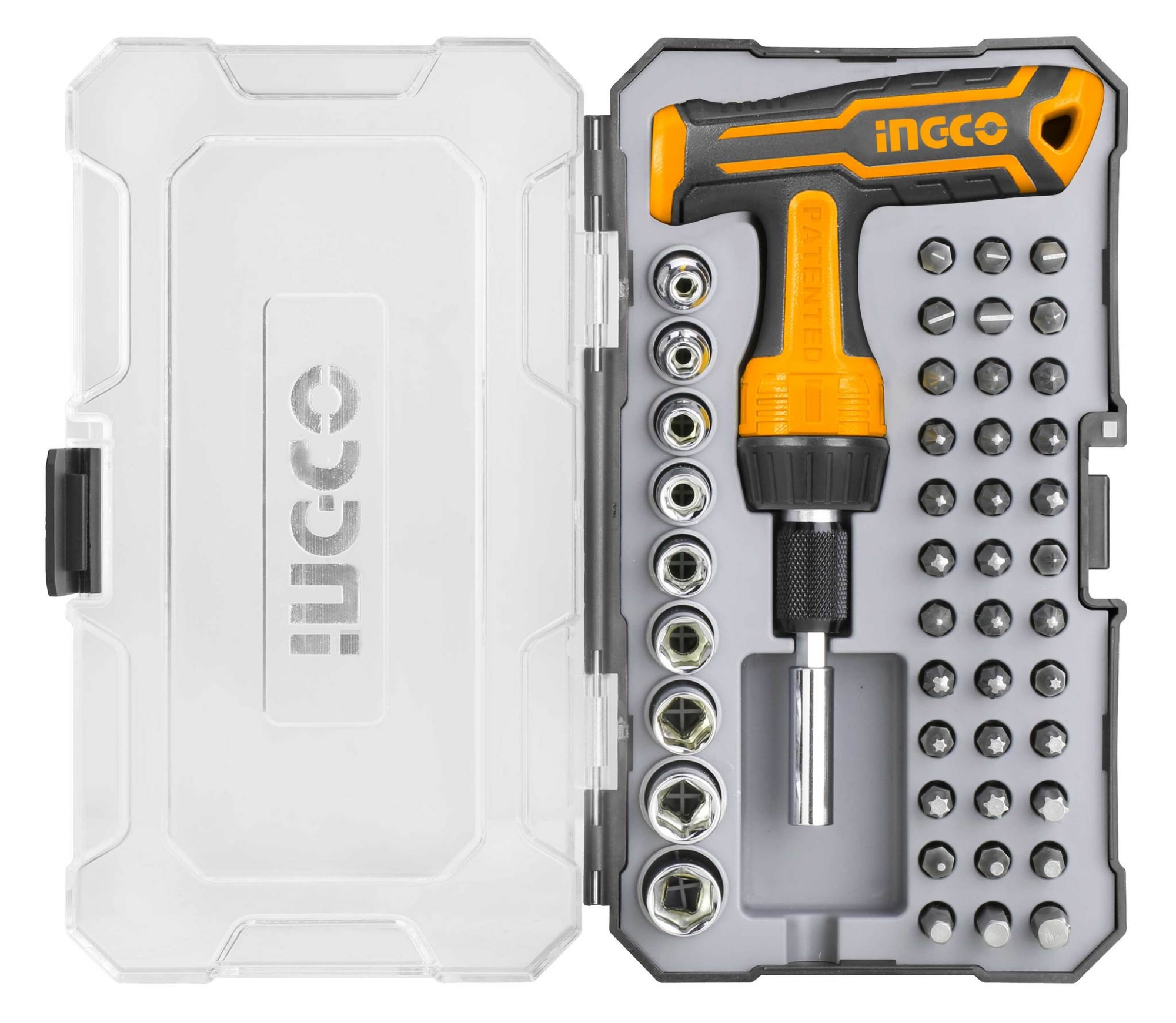Picture of INGCO 47Pcs T-handle Wrench/Screwdriver Set Model HKSDB0478