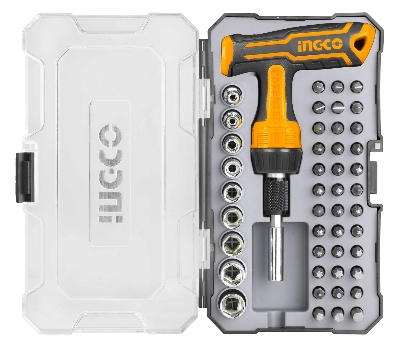 Picture of INGCO 47Pcs T-handle Wrench/Screwdriver Set Model HKSDB0478