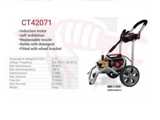Picture of Crown 2800W High pressure Washer 150 Bar for Professional Use Model: CT42071
