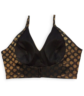 Picture of Black Color New Princess Katan Blouse For Women