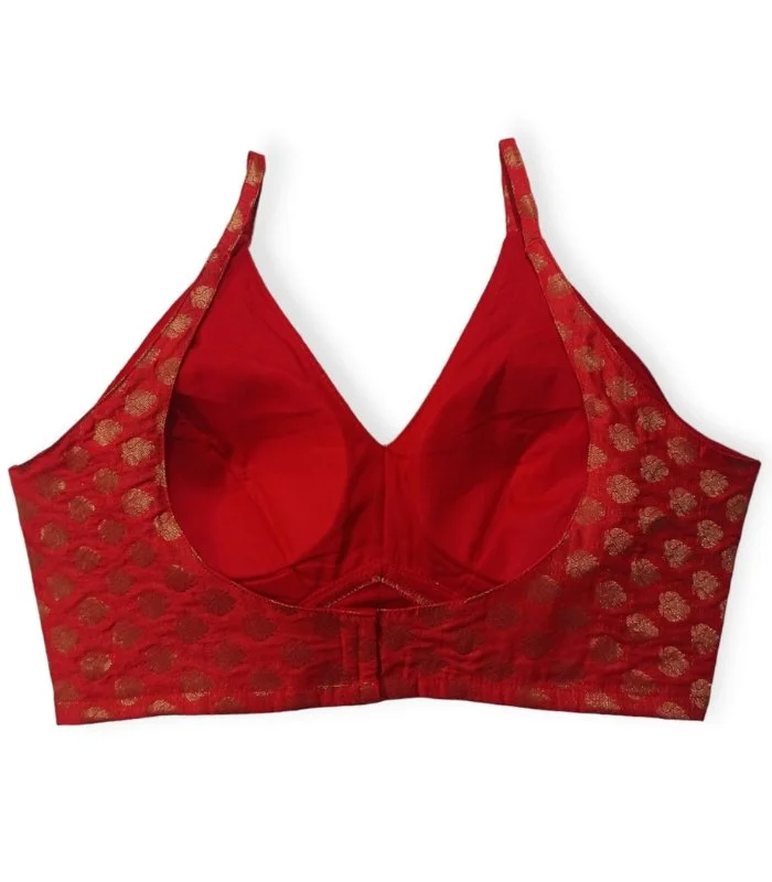 Picture of Red Color Katan Blouse For Women