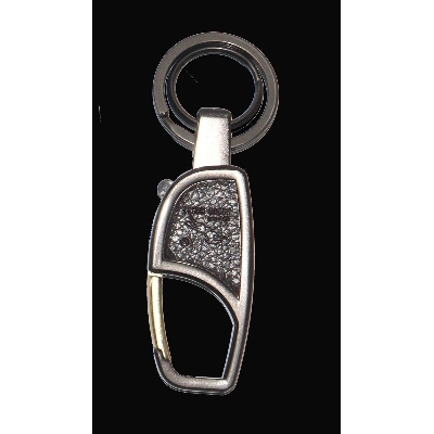 Picture of Stainless Steel Metal Car and Bike Key Double Ring -Black  Color