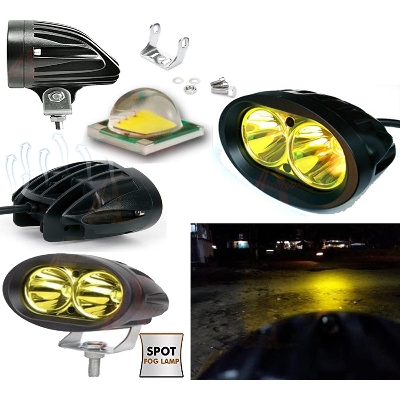 Picture of Yellow Oval Shape LED 4 Inch Spot  Fog Lamp  Car & Motorcycle -2Pcs