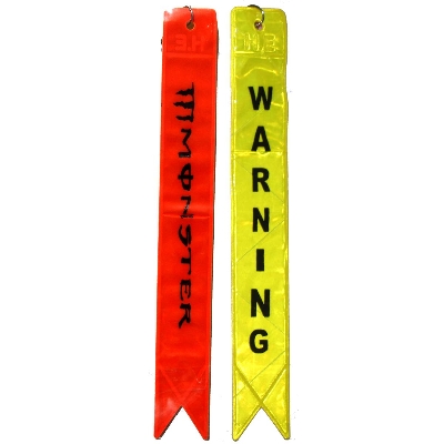 Picture of Bike  Highly Reflective Reflector Radium Warning Tag Ribbon -Monster