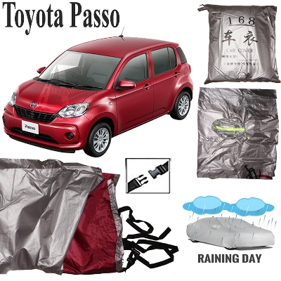 Picture of Car Body Cover for Toyota Passo 2019 -ON Silver Color Waterproof