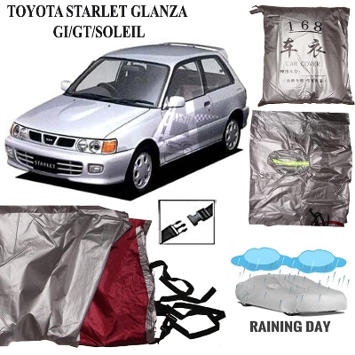 Picture of Car Body Cover for Toyota Starlet Glanza/GT/GI/L/Soleil Silver Color Waterproof
