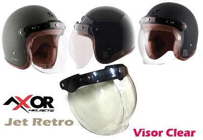 Picture of JET WHITE BUBBLE VISOR for AXOR Helmet