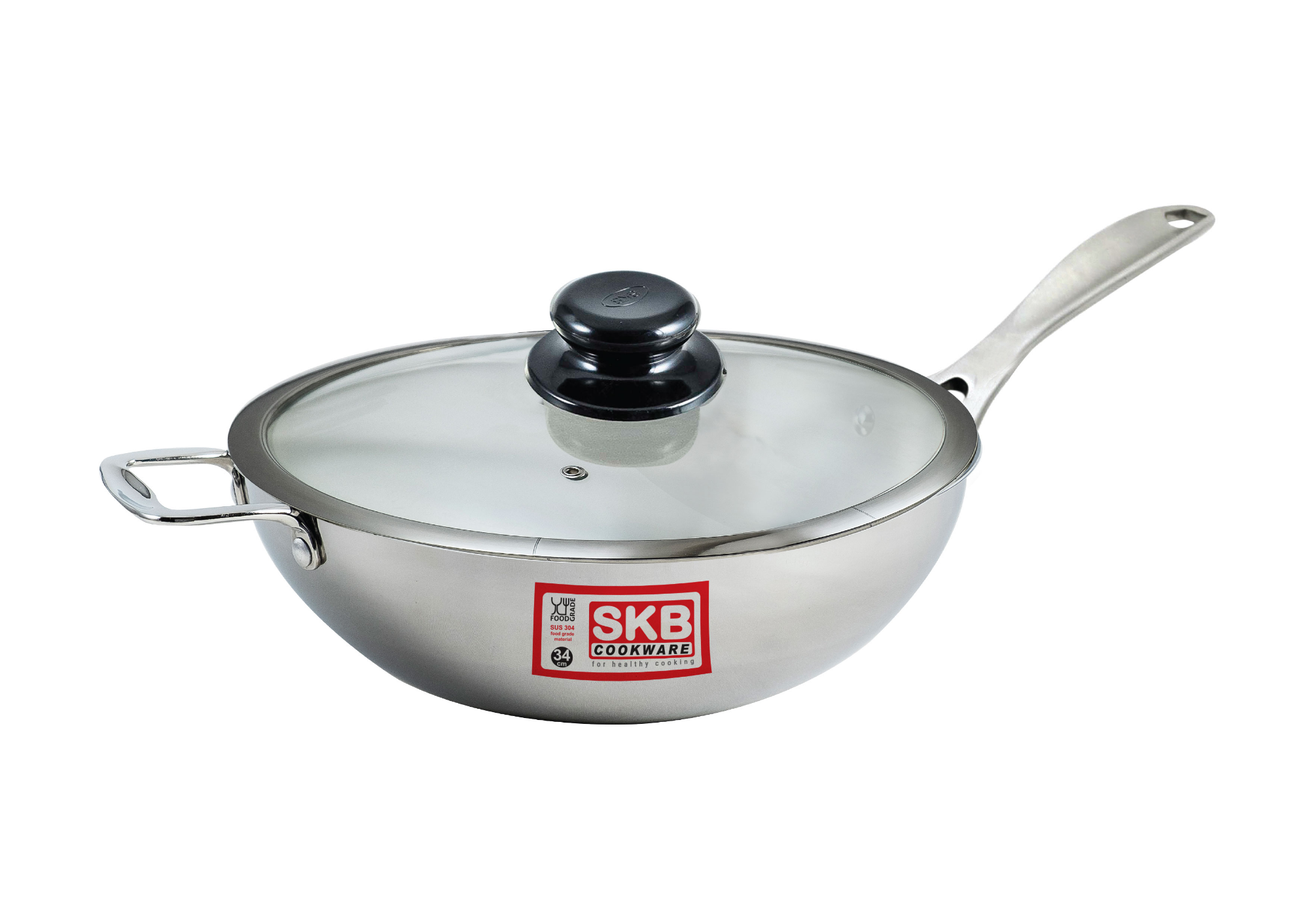 Buy 3 Layer Wok With Glass Lid & SS Handle 34 m at Best Price In Bangladesh