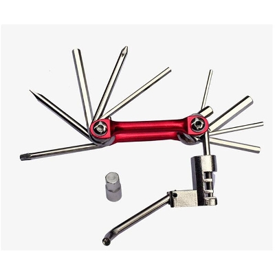 Picture of Bicycle Tools Heavy Duty 11 Function Folding Pocket Tool Motorcycle Accessories