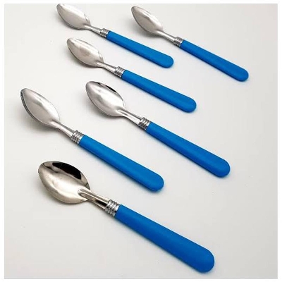 Picture of Spoon Set for Dinning Table, Spoon for Eating, Spoon Set with Plastic Handle 6 pcs