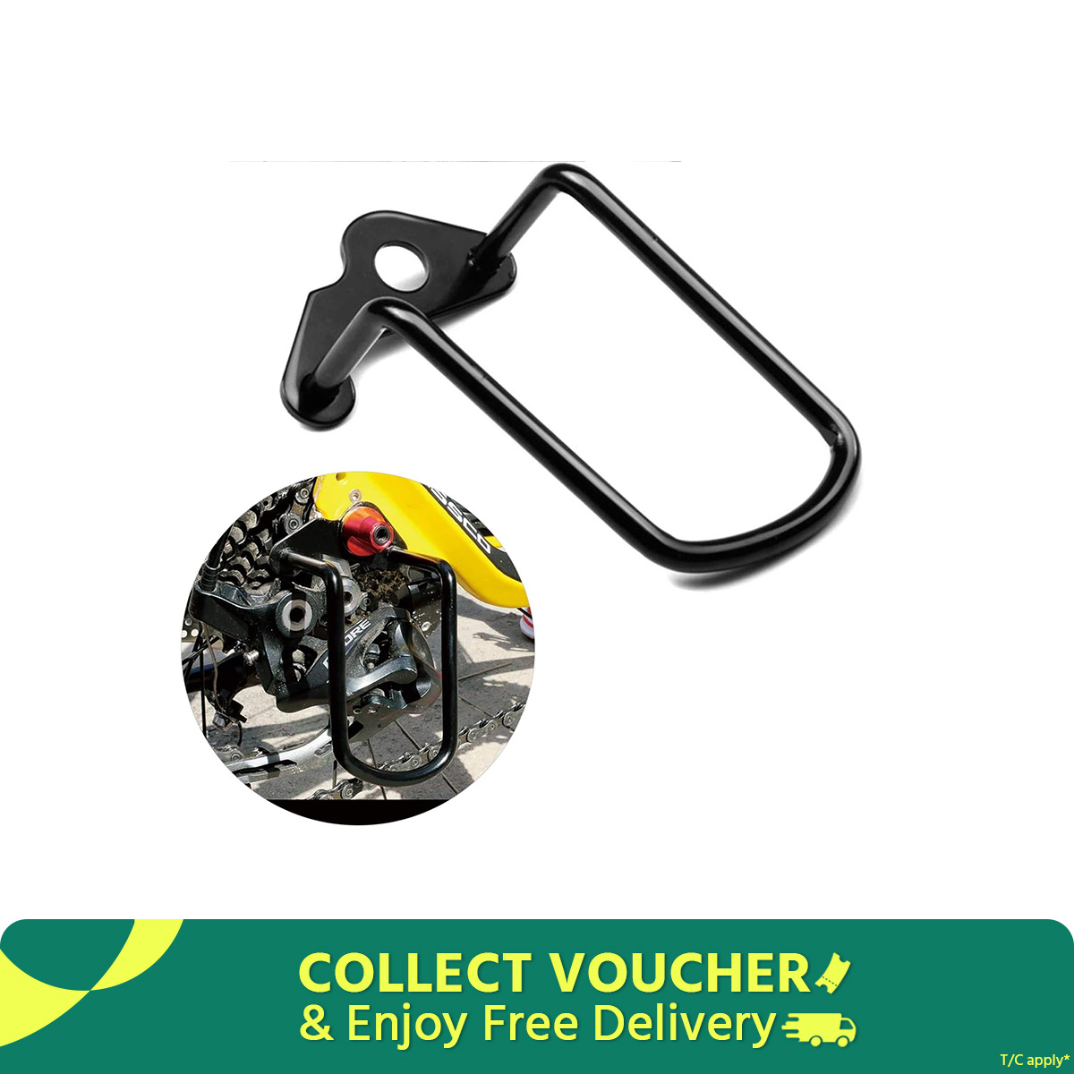 Picture of Bicycle Gear Protector Double Rear Derailleur Gear Guard Black