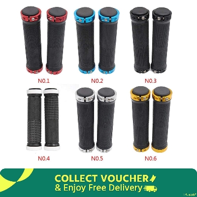 Picture of Bicycle Road Mountain Bike Handle Double Lock on Aluminium Alloy Bike Handlebar Hand Cover 1 Pair Handlebar Grips