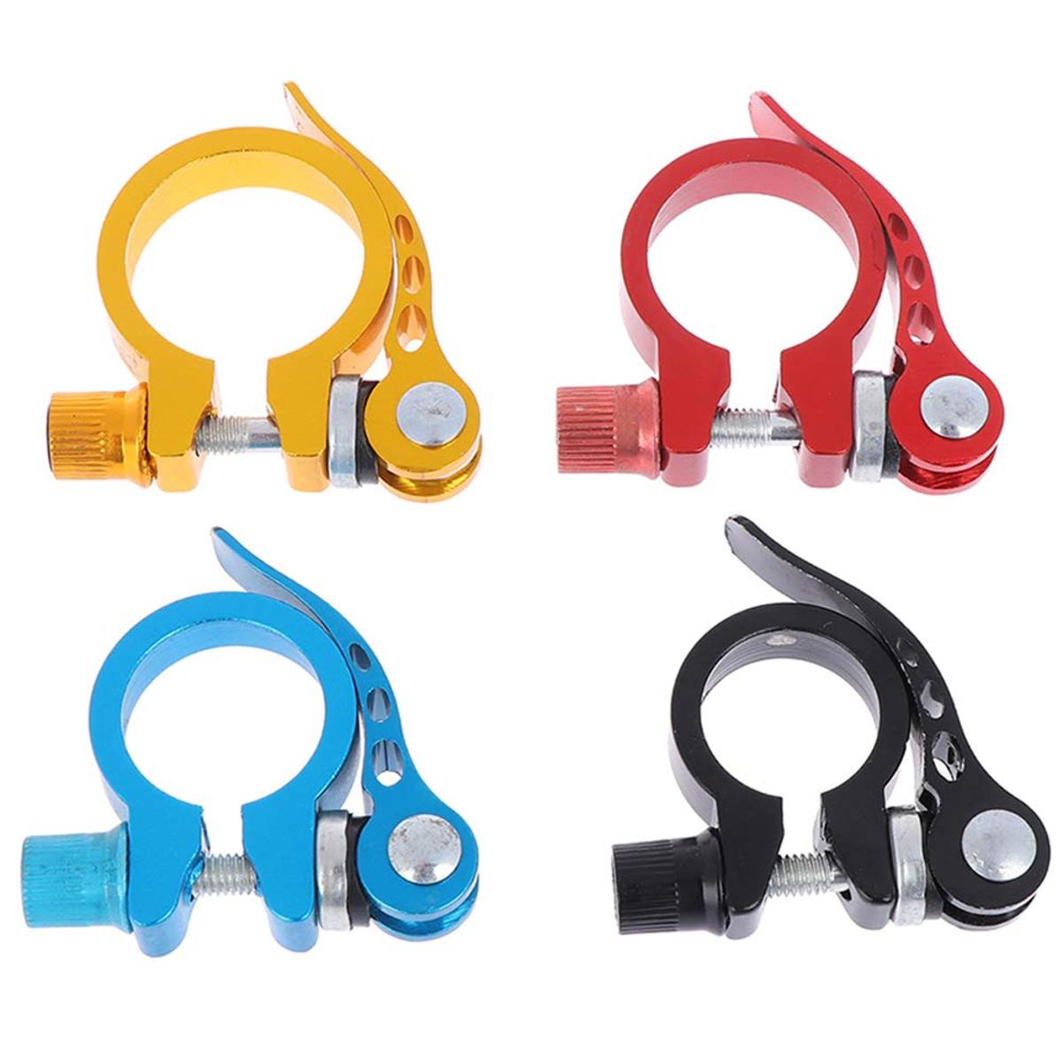 Picture of Aluminum Alloy Mountain Bike Seatpost Clamp, Quick Release Cycling Seat Tube Clip, Bicycle Accessories