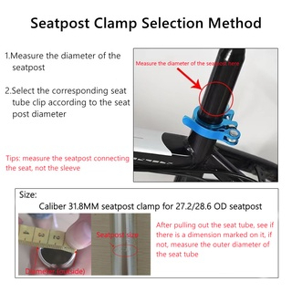 Picture of Aluminum Alloy Mountain Bike Seatpost Clamp, Quick Release Cycling Seat Tube Clip, Bicycle Accessories